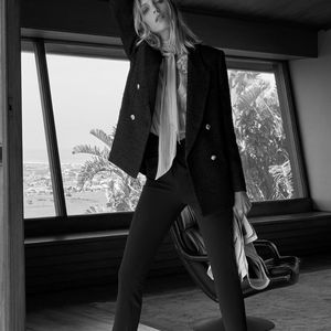 Zara texture weave jacket xs mint new classic style